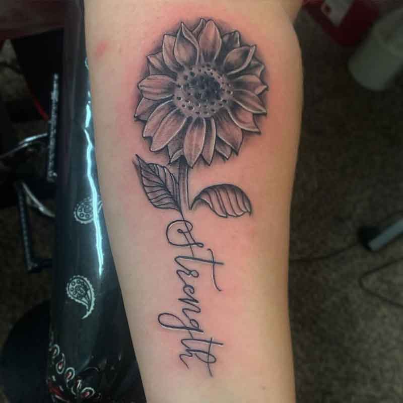 Strength Flower Tattoo 3