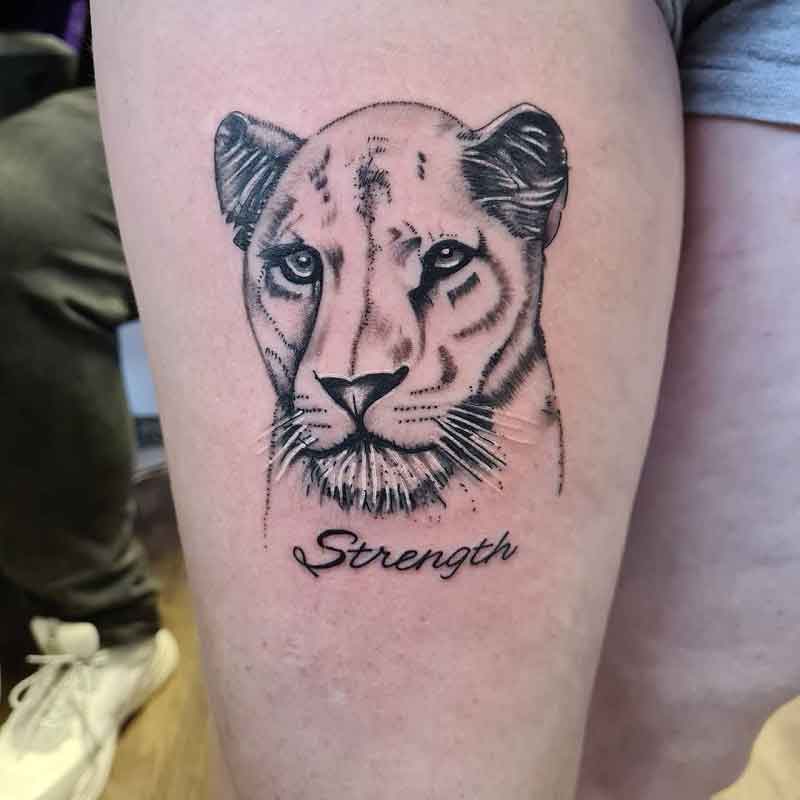 Strength Lioness Tattoo 1