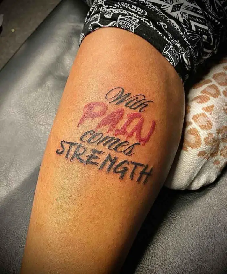 76 Meaningful Strength Tattoo Ideas You Need To See Strength Positive Energy Tattoo 1 768x928