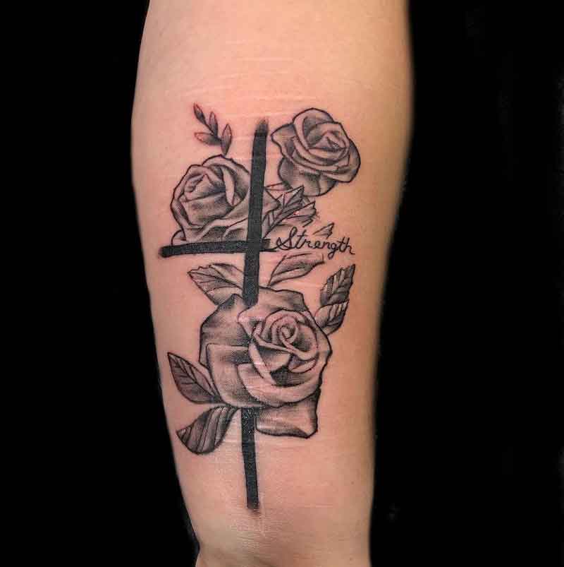 Strength Rose Tattoo 3