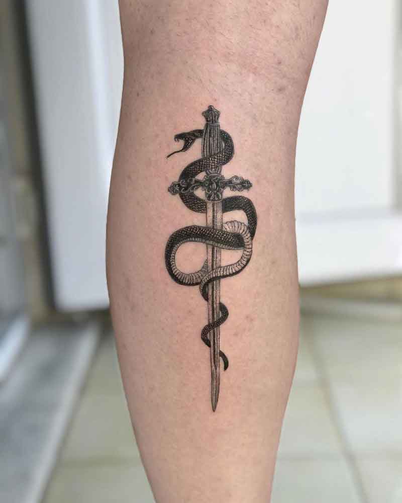 Sword Snake Tattoo 2
