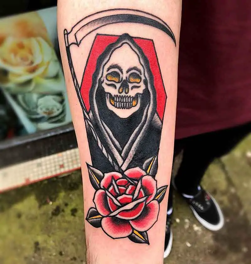 Traditional Grim Reaper Tattoo 3