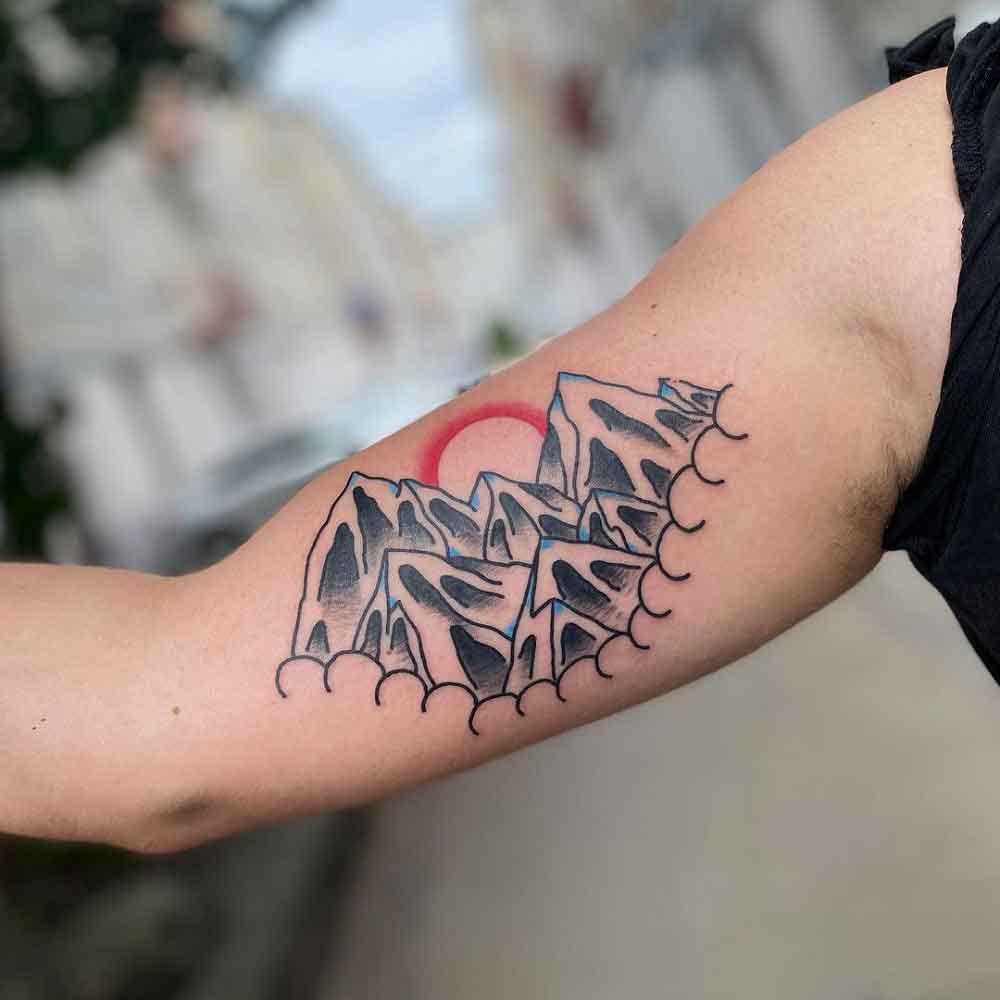 Traditional Mountain Tattoo 3