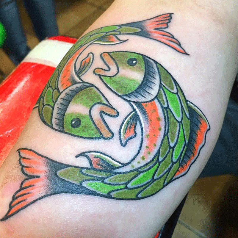 Traditional Pisces Tattoo 1