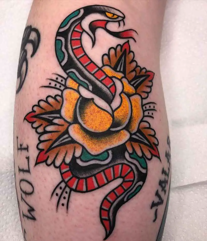 Traditional Snake Tattoo 1