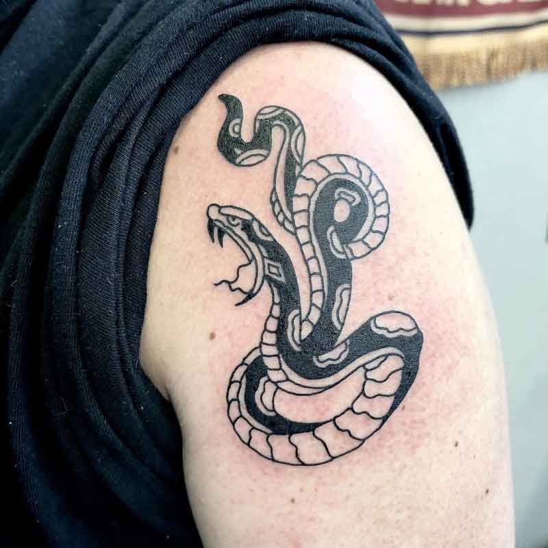 Traditional Snake Tattoo 2
