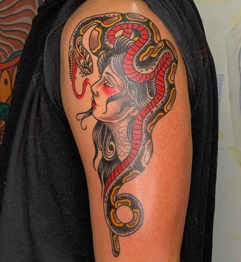 Traditional Snake Tattoo 3