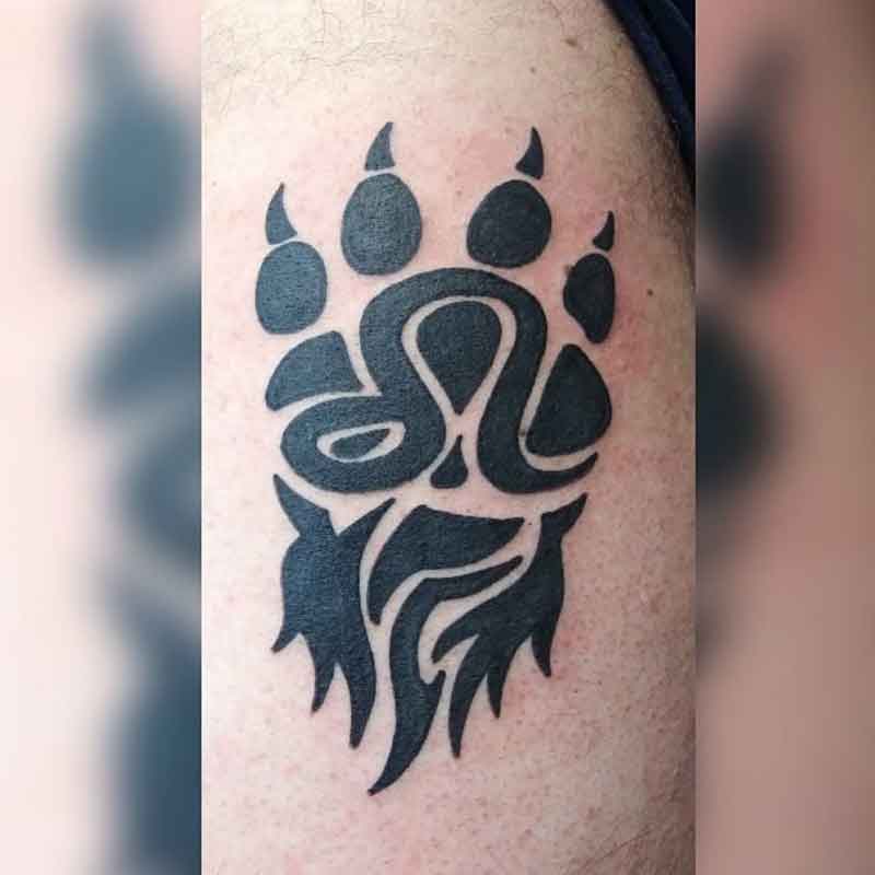 Tribal Bear Paw Tattoo 2