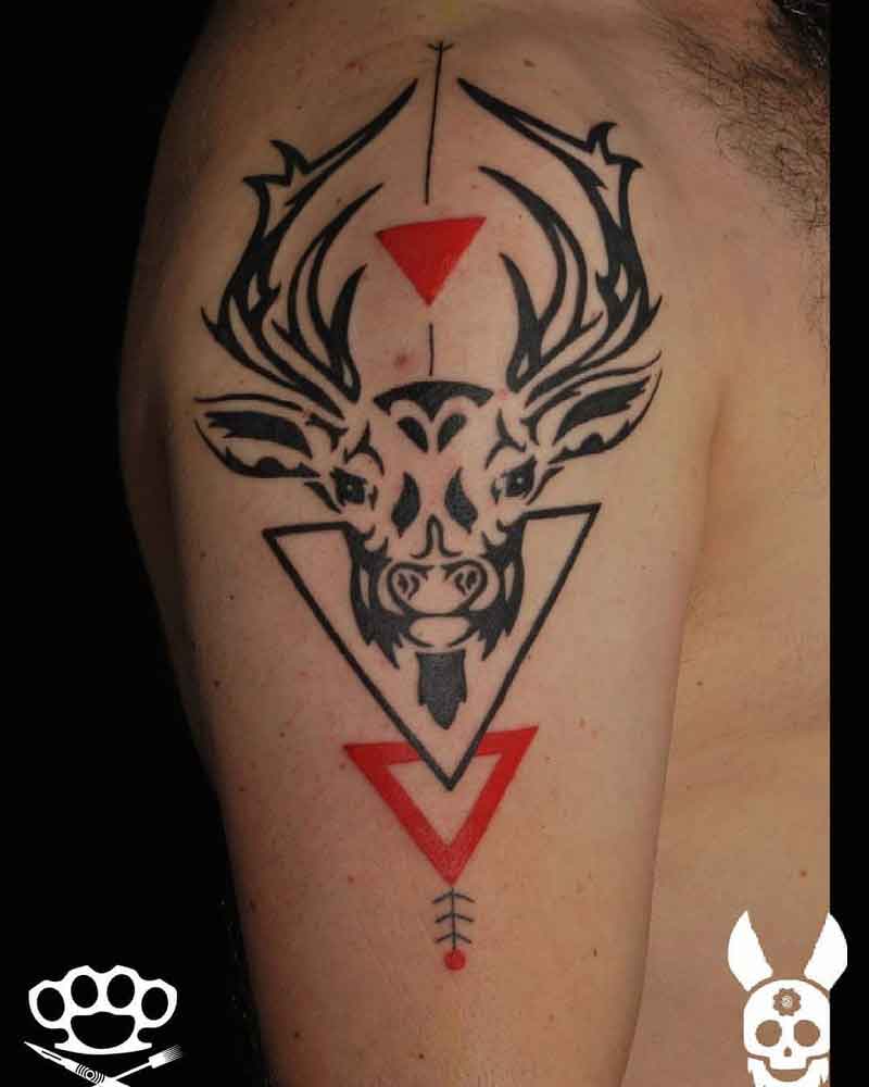 Tribal Deer Tattoo 2