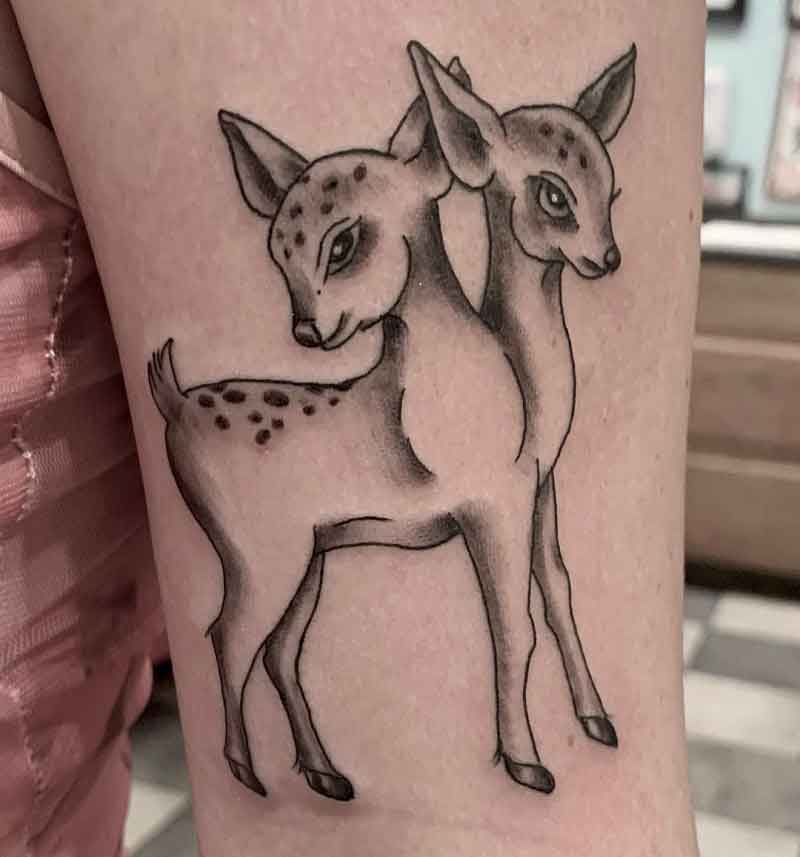 Two Headed Deer Tattoo 3