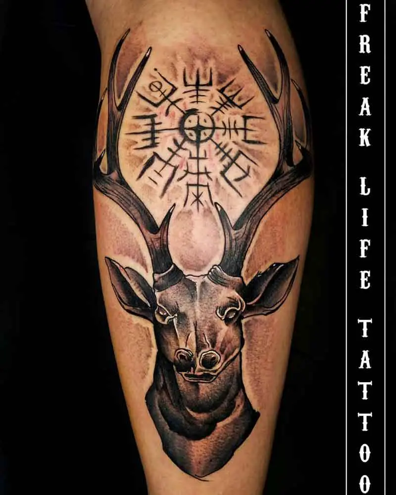 Viking Deer Tattoo 1