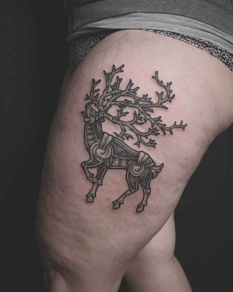 Viking Deer Tattoo 2
