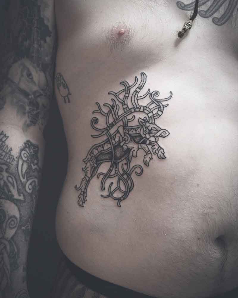 Viking Deer Tattoo 3