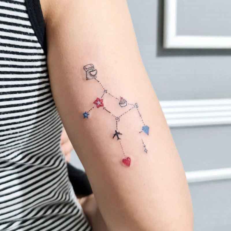 Virgo Constellation Tattoo 1