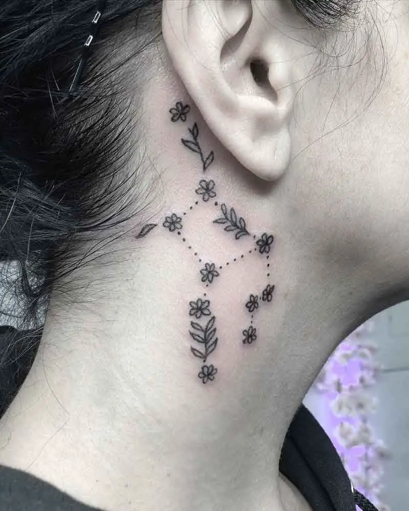 Virgo Constellation Tattoo 2