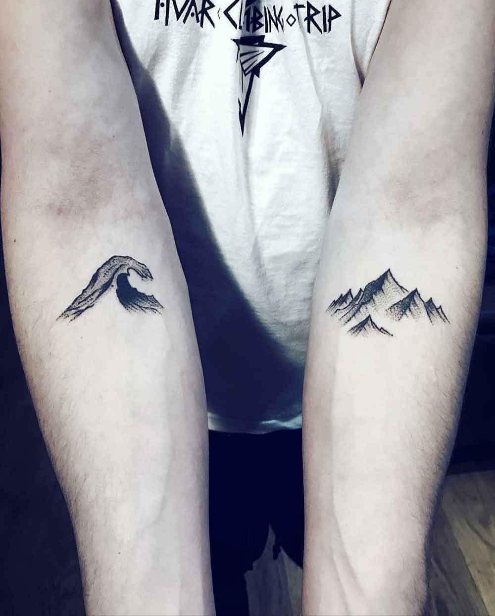Wave Mountain Tattoo 1