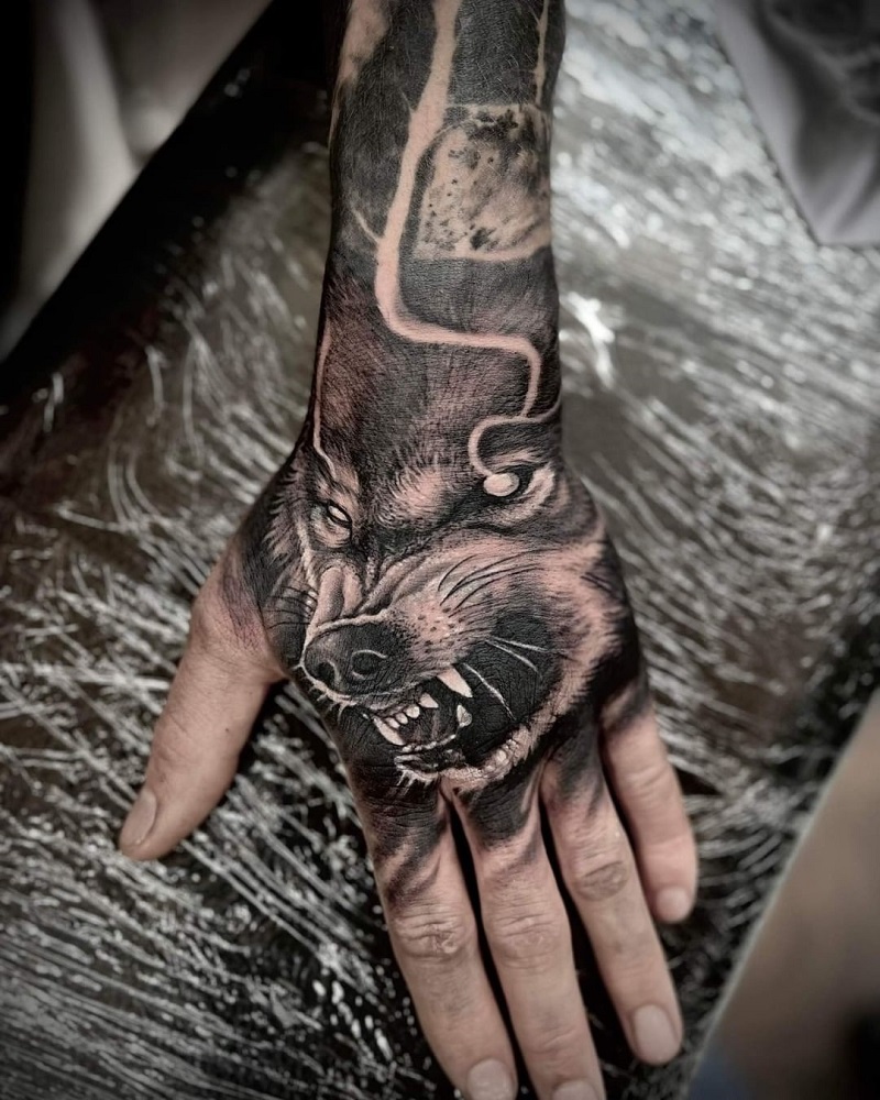 Wolf Nature Tattoo 1