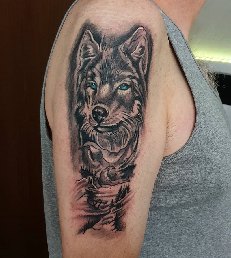 Wolf Nature Tattoo 2