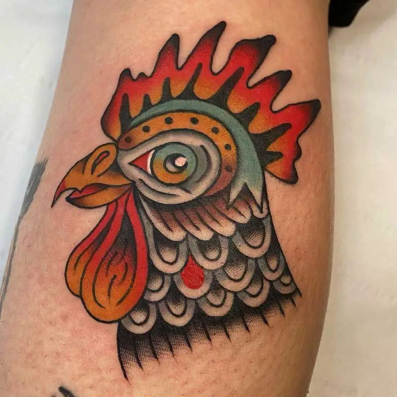 Chicken tattoo flash  Tattoo flash by Pako  By Classic Tattoo  Facebook