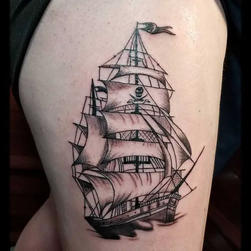 architectural-pirate-ship-tattoo-3