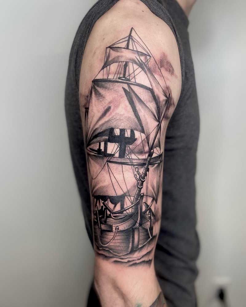 badass-pirate-ship-tattoo-1