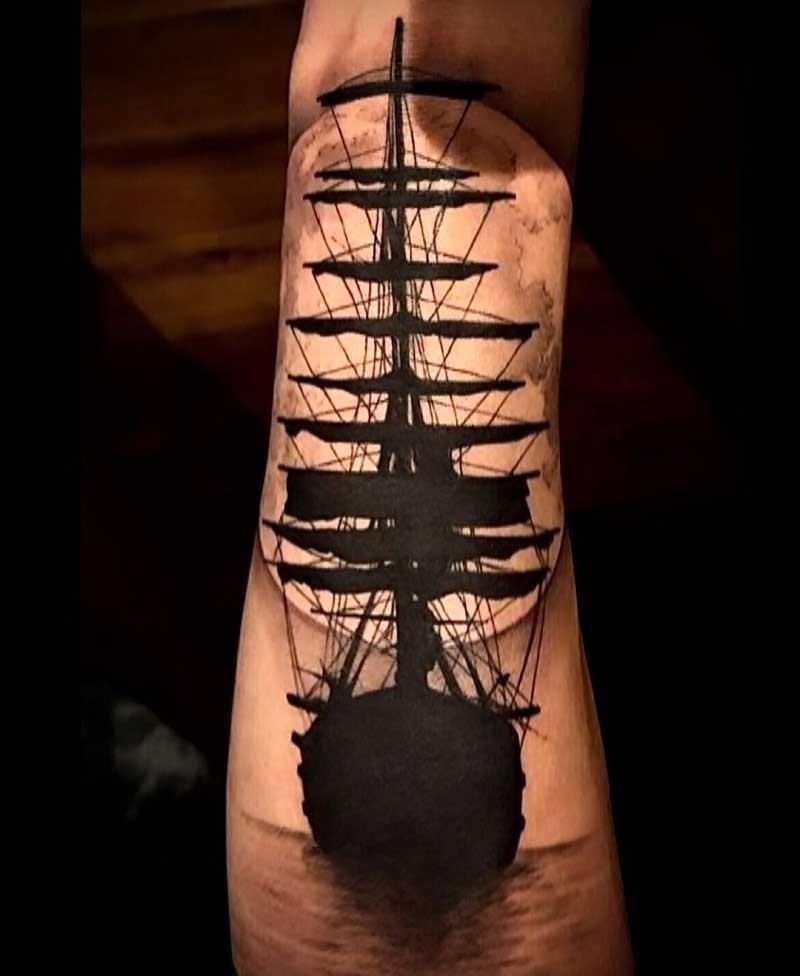 black pearl ship tattoo