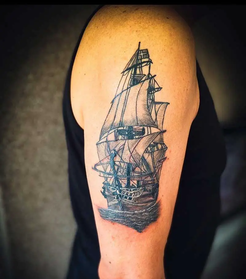 110 Traditional Ship Tattoos Designs 2023 Pirate Sailing Sunken Ghost