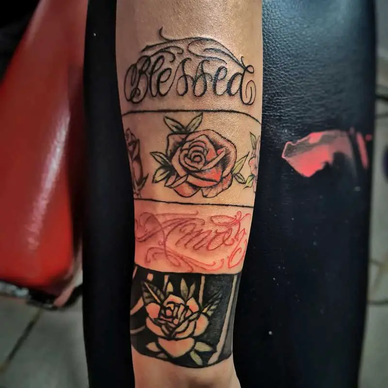 Blessed word tattoo  Tattoogridnet