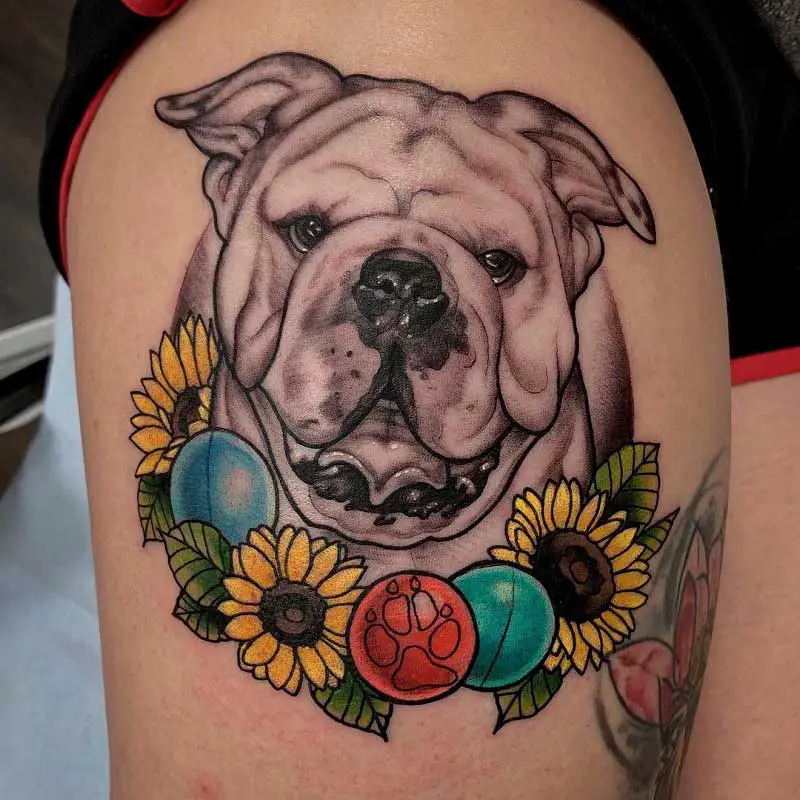 Memorial Tattoo of my Bulldog | English Bulldog Forum 🐾