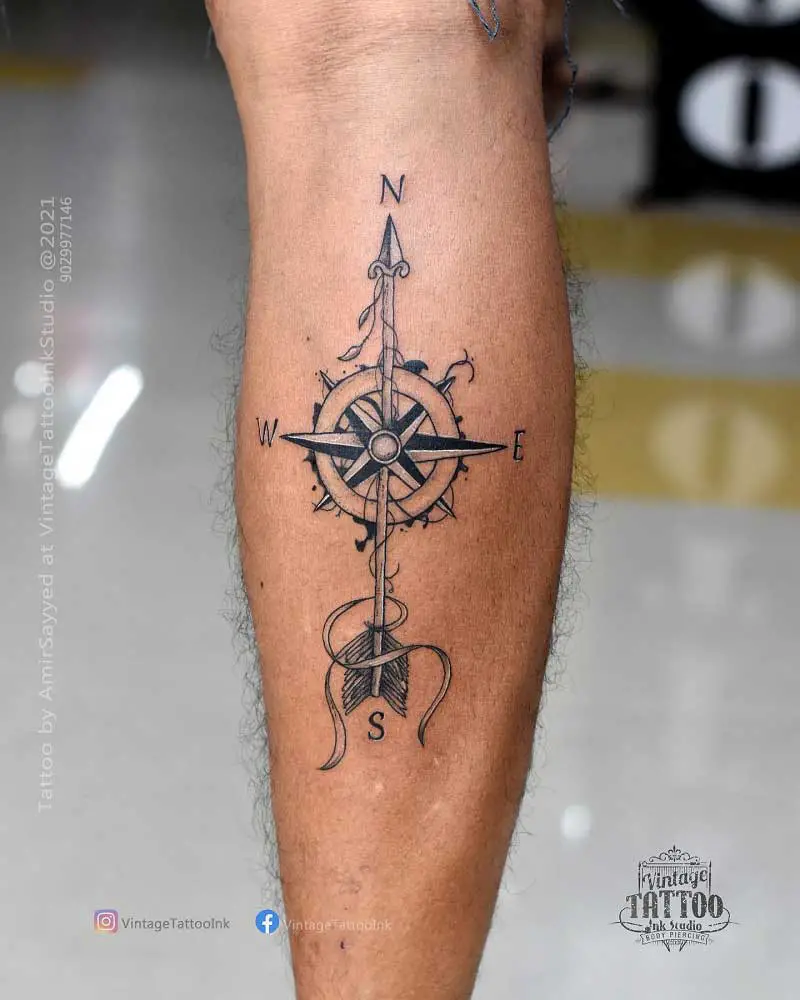 compass-calf-tattoo-3