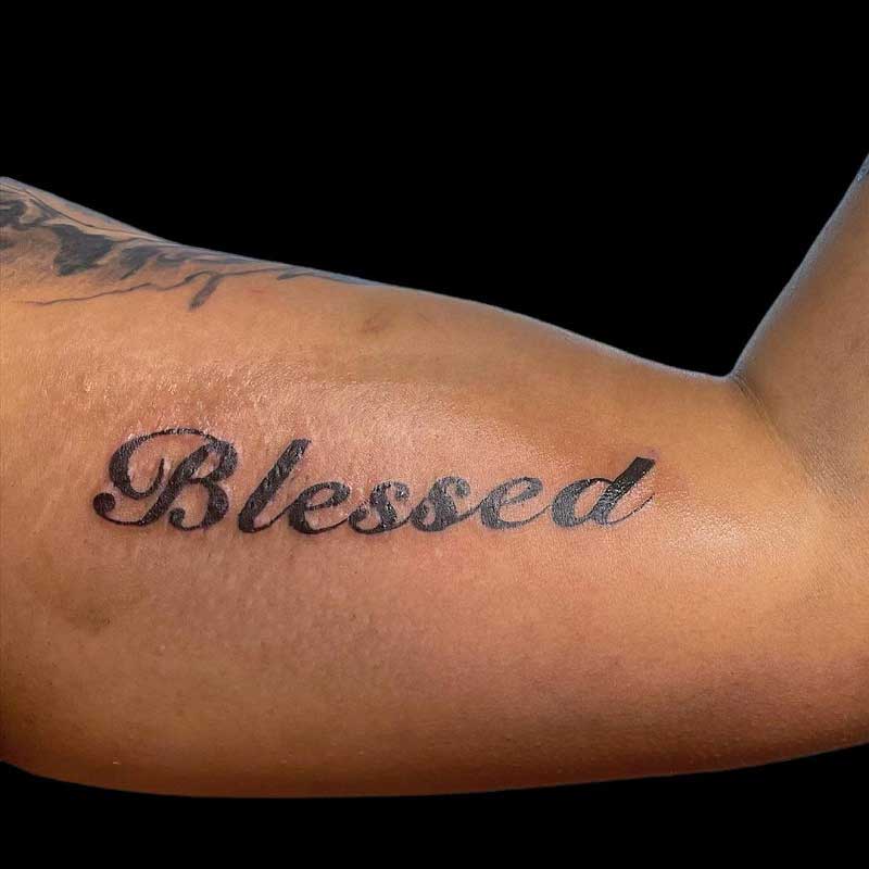 cursive-blessed-tattoo-1