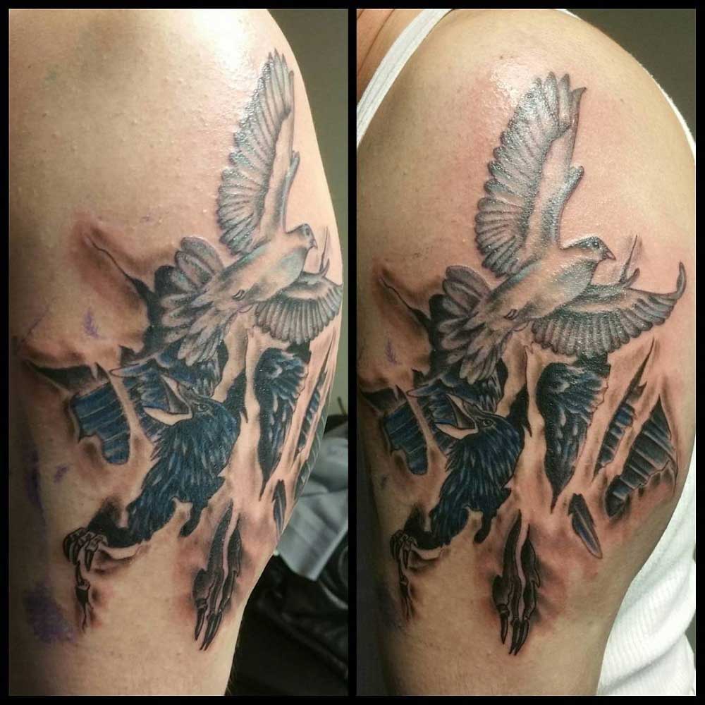 dove-and-crow-tattoo-1