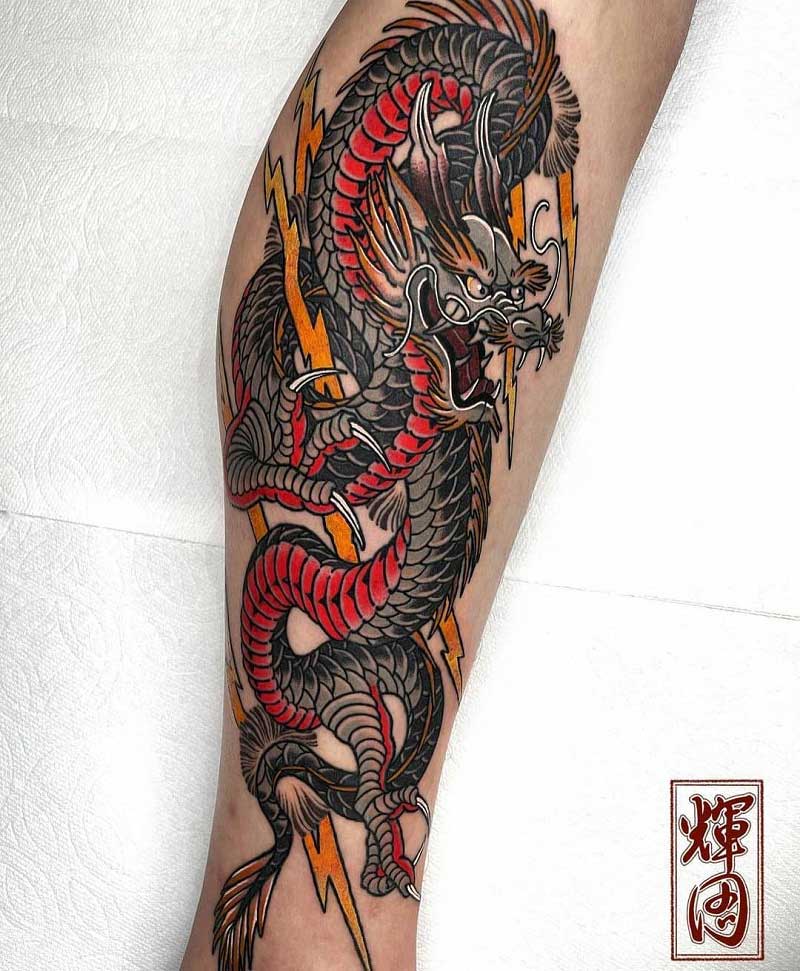 dragon-tattoo-on-calf-1