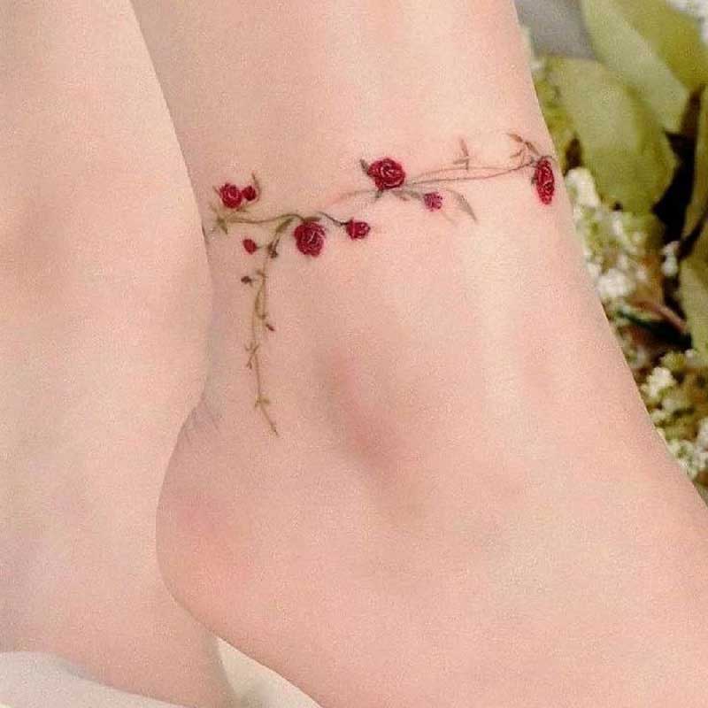 10 Ankle Flower Tattoo Ideas That Will Blow Your Mind  alexie