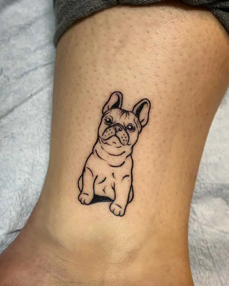 17 Minimal French Bulldog Head Tattoos  Inku Paw