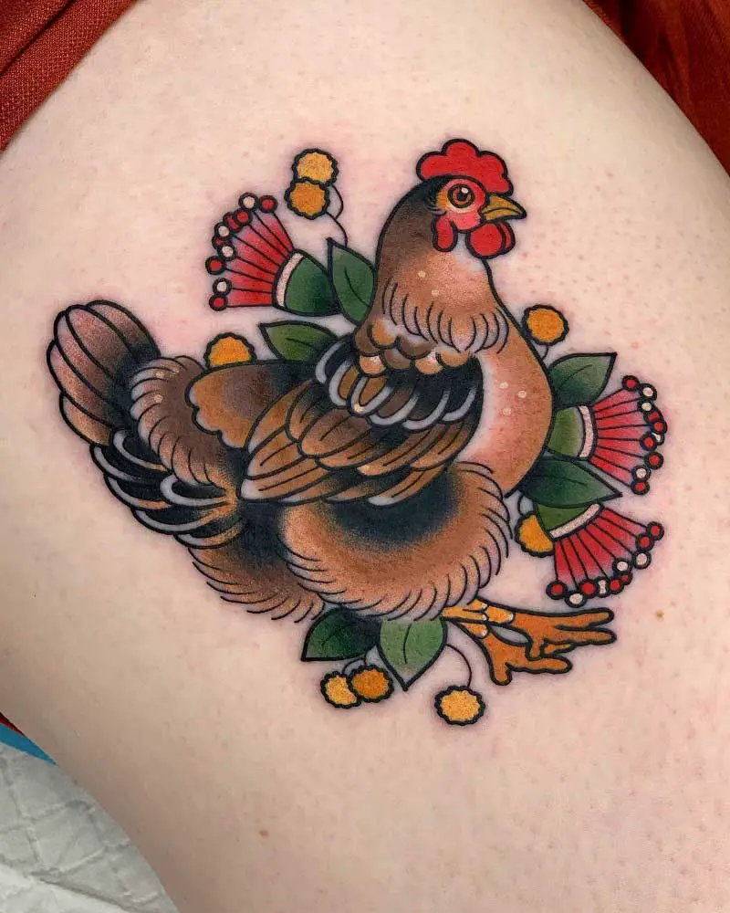 Anatomical chicken tattoo by Deborah Pow  Tattoogridnet