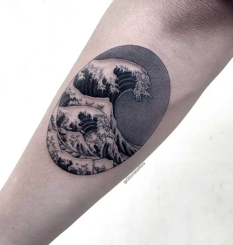 Riding the Waves Exploring the Beauty of Wave Tattoos  Art and Design