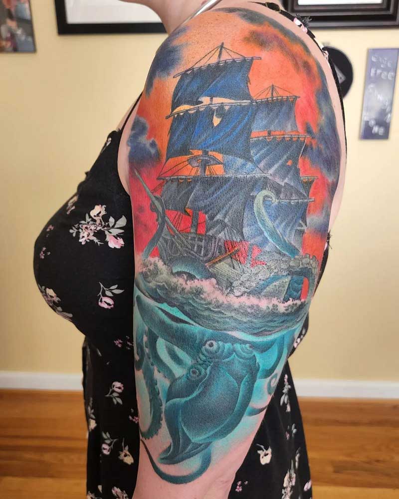 kraken-pirate-ship-tattoo-1