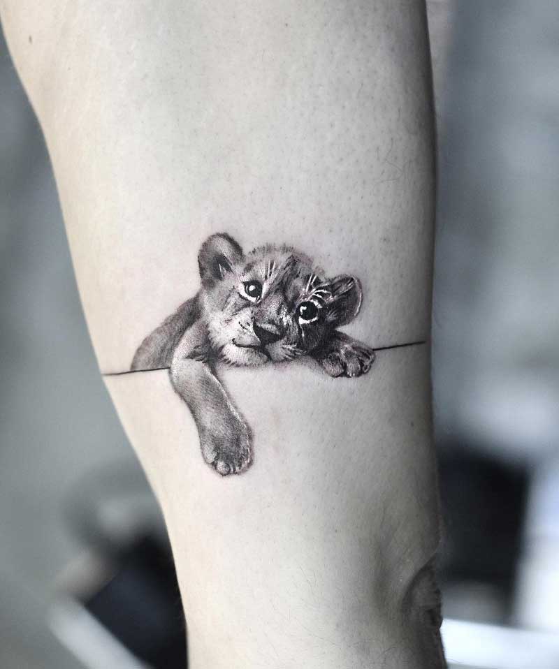 Lion  3 Cubs  TATTOO TIMELAPSE  YouTube