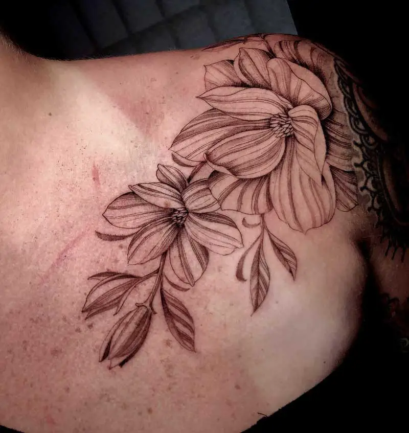 magnolia-flower-shoulder-tattoo-2