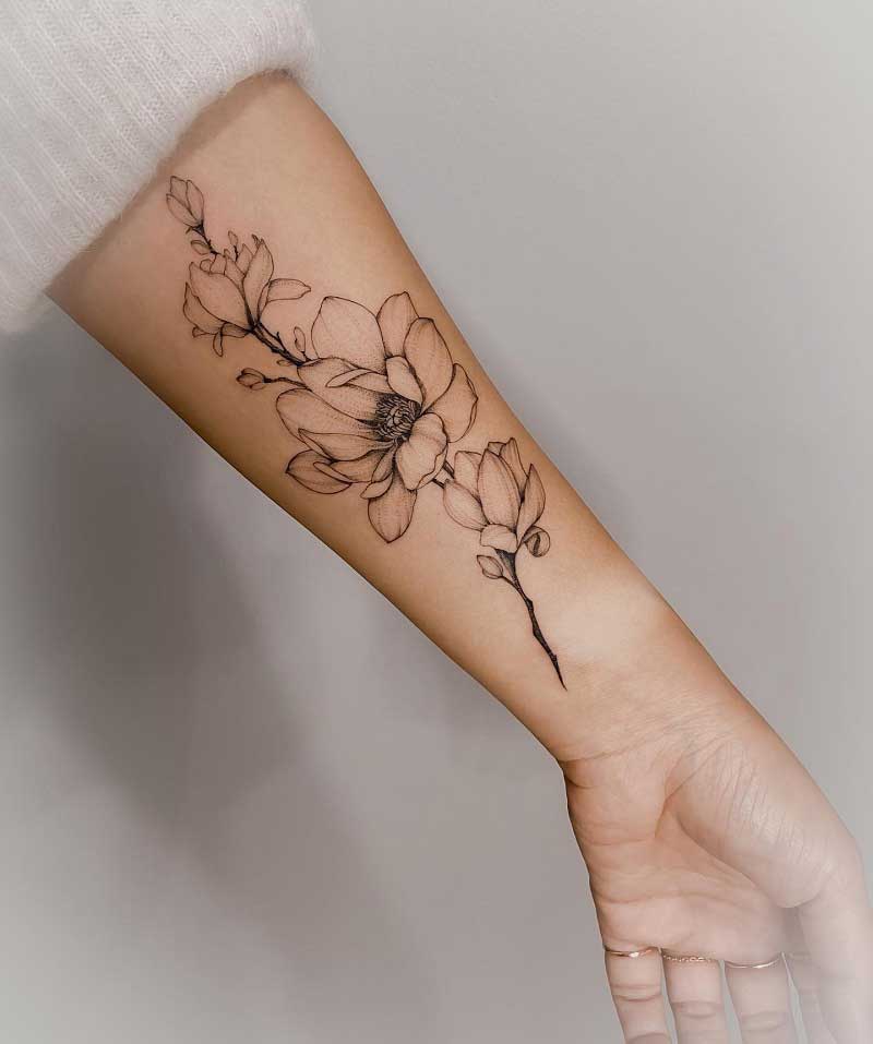 magnolia-forearm-tattoo-2