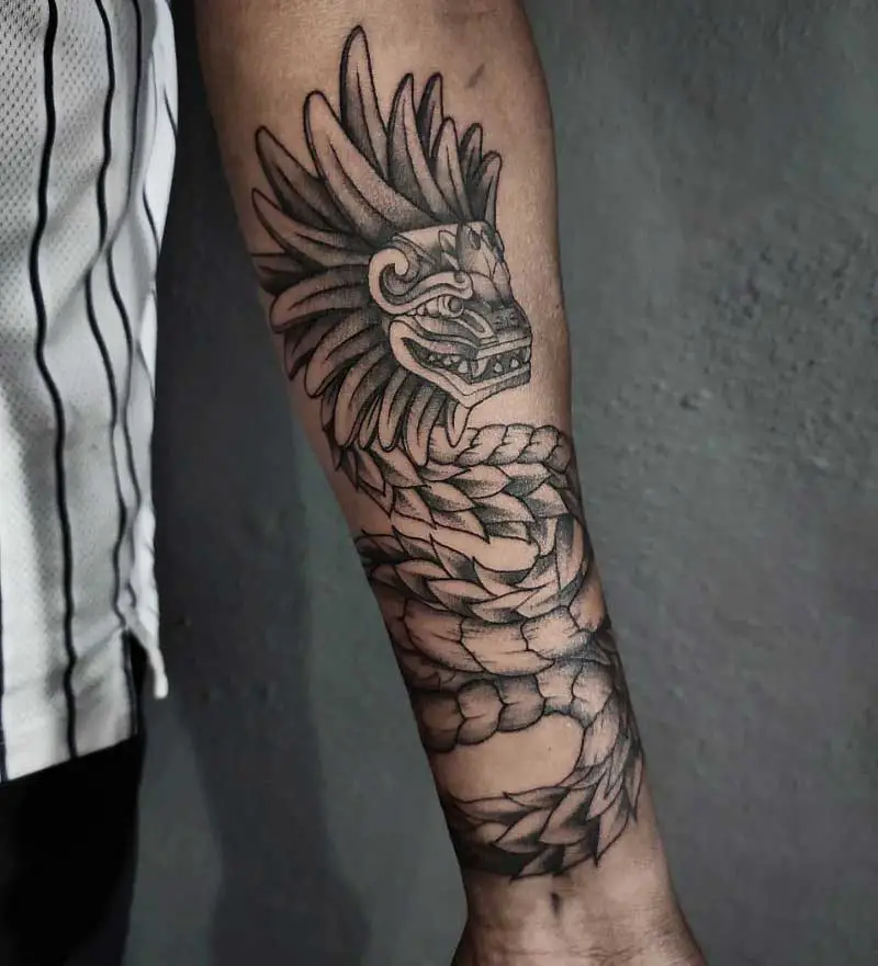 Snake Quetzalcoatl Tattoo Doubleheaded serpent Maya civilization Feathered  Serpent design scaled Reptile celtic Knot png  PNGEgg