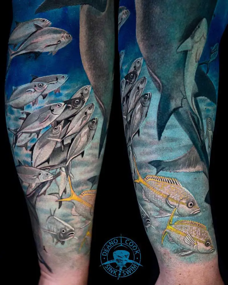 cool ocean sleeve tattoos