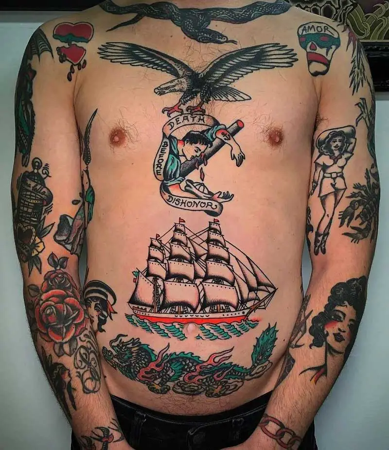 pirate ship tattoos