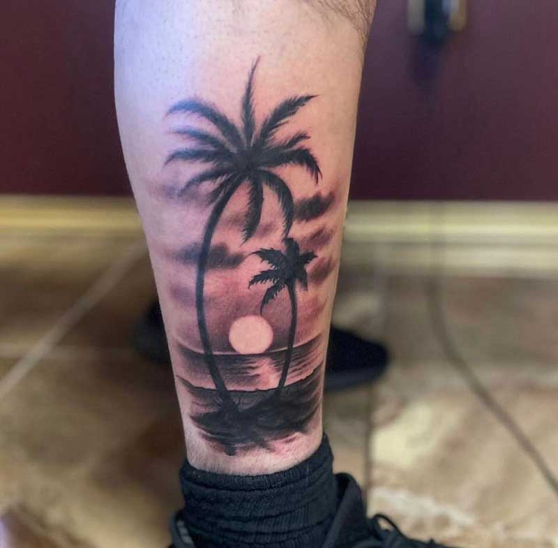 palm-tree-calf-tattoo-1