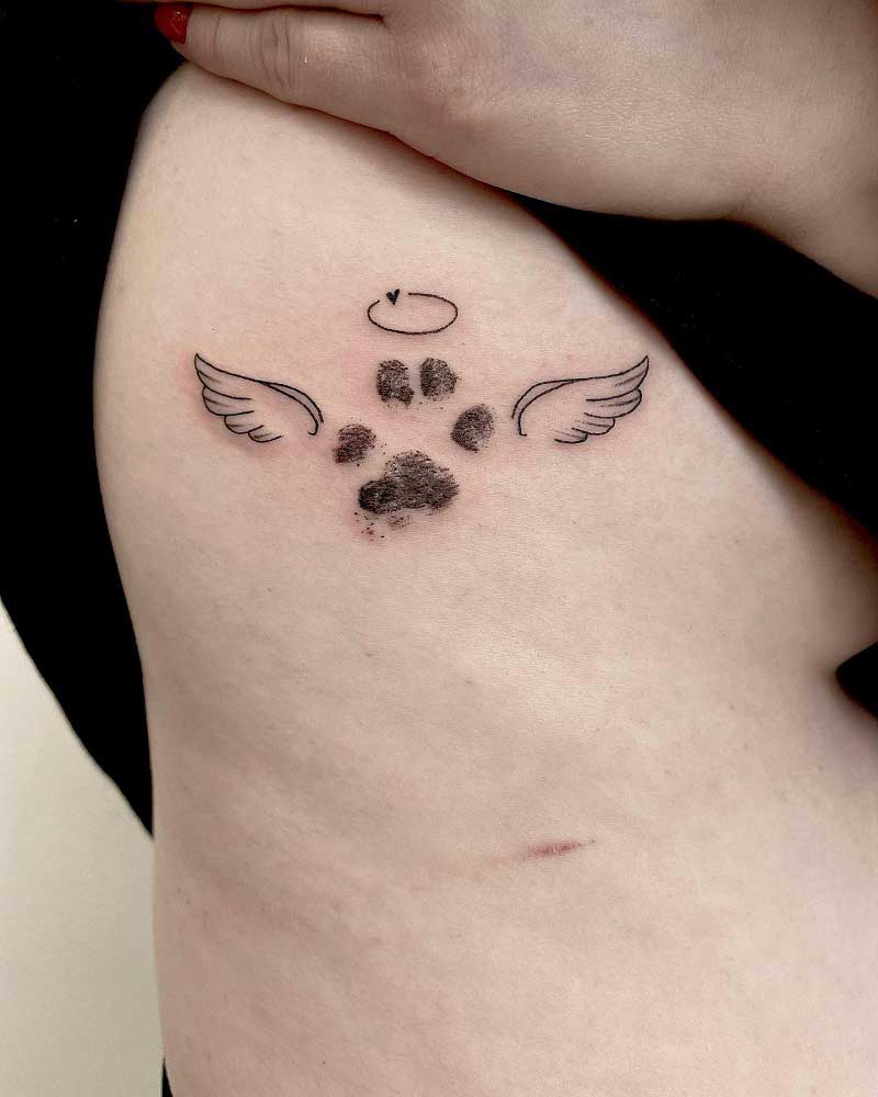 Discover 68 flower paw print tattoo  thtantai2