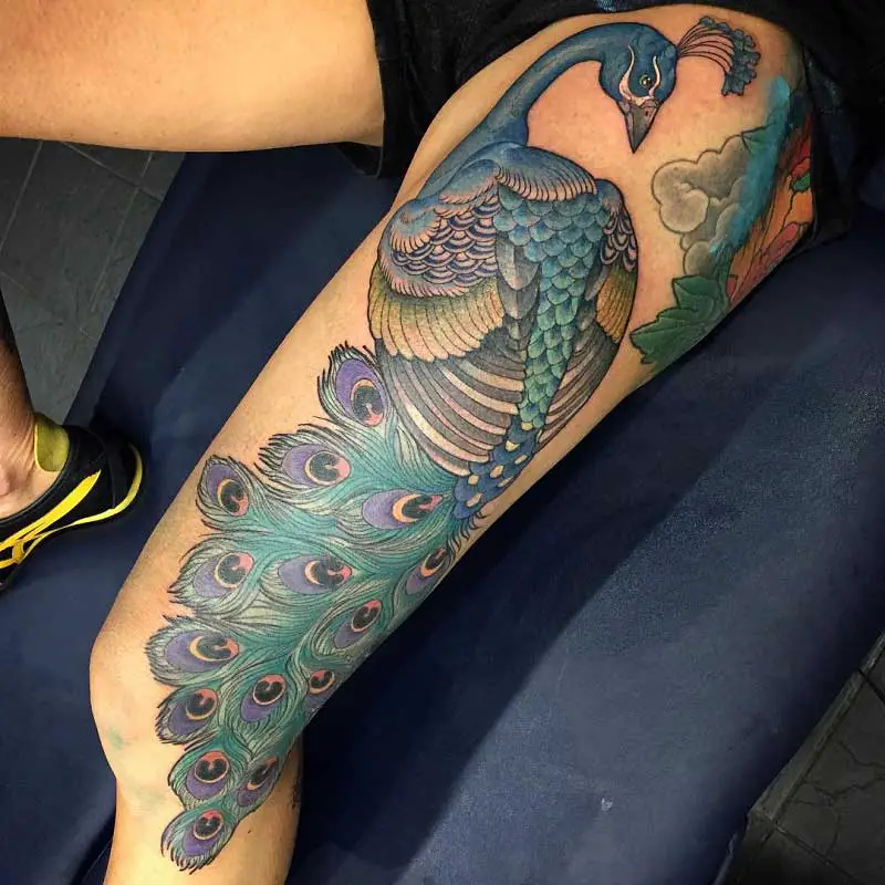 peacock-leg-tattoo-1