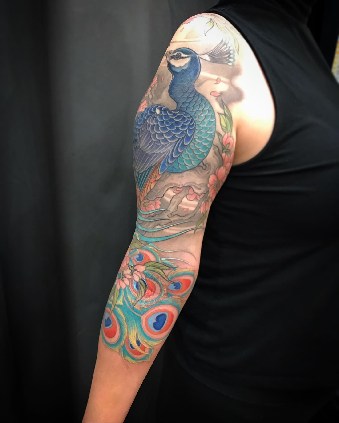 peacock phoenix tattoo 1