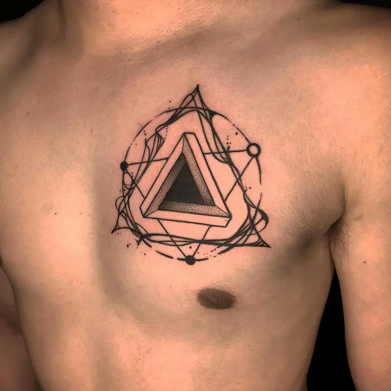 60 Penrose Triangle Tattoo Designs For Men  Impossible Tribar Ideas  Triangle  tattoos Triangle tattoo Triangle tattoo design