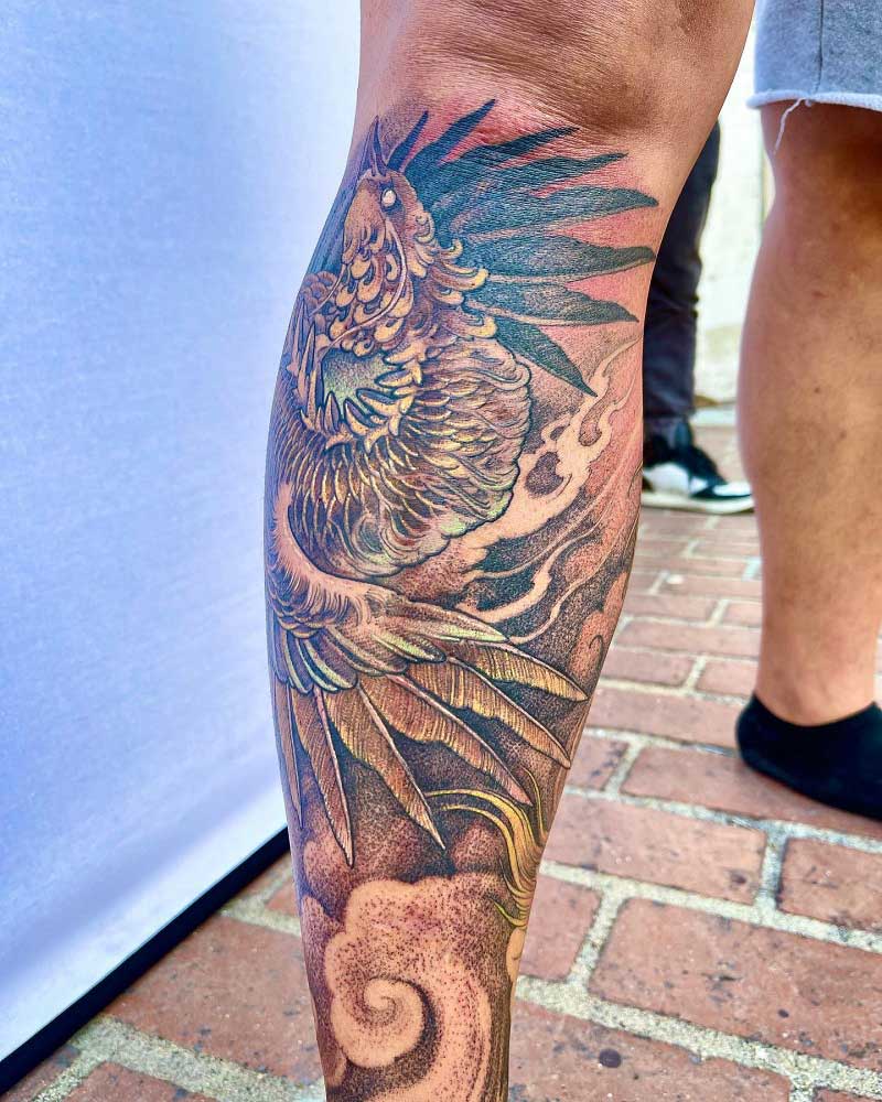 phoenix-tattoo-on-calf-1